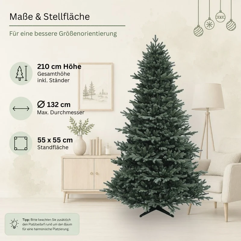 "Nordmann Classic" 210 cm Weihnachtsbaum PE 1418