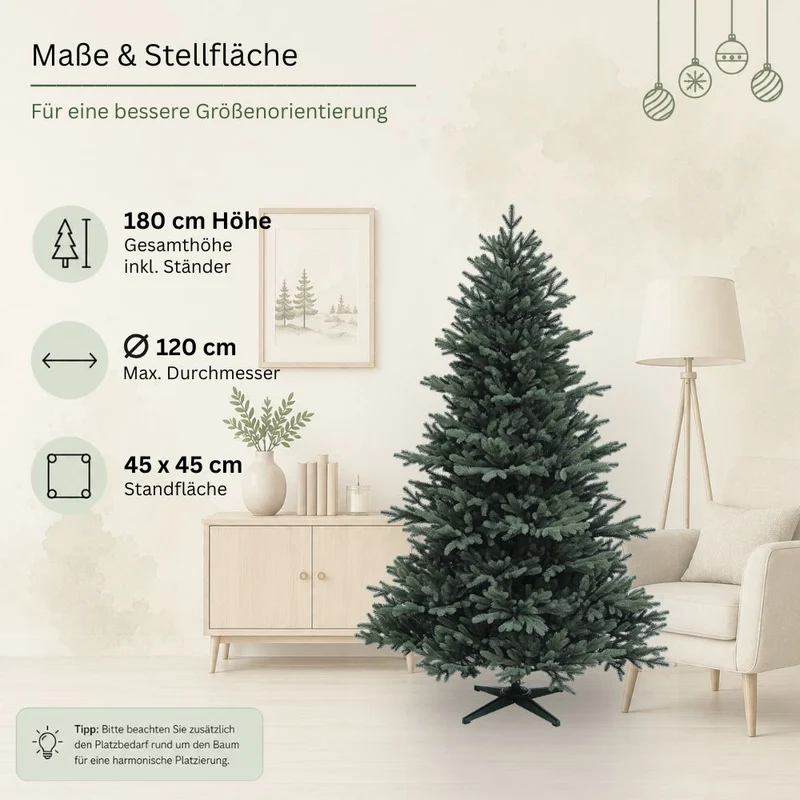 "Nordmann Classic" 180 cm Weihnachtsbaum PE 1418