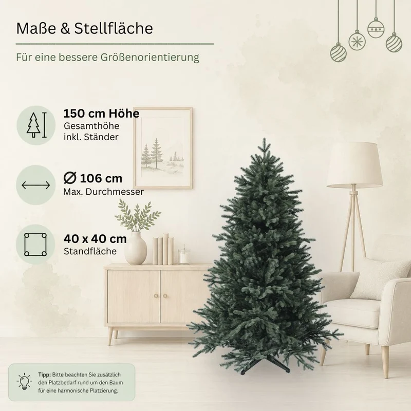 "Nordmann Classic" 150 cm Weihnachtsbaum PE 1418