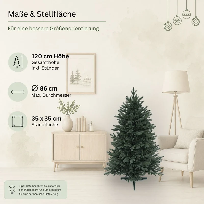 "Nordmann Classic" 120 cm Weihnachtsbaum PE 1418