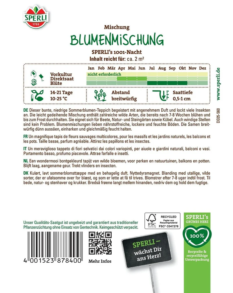 SPERLI Blumensamen '1001-Nacht'