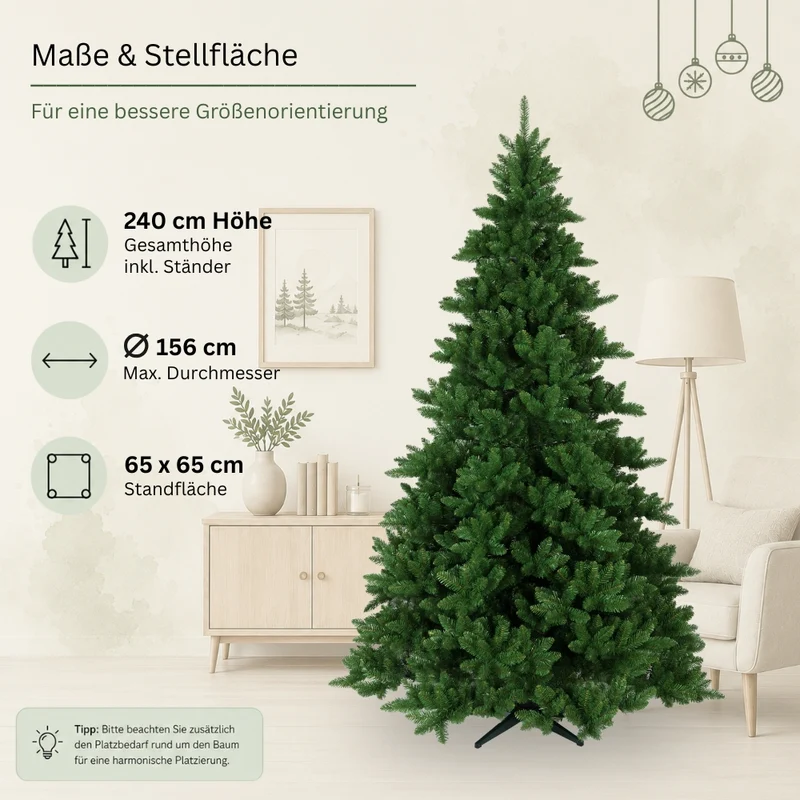 „Spessarttanne Classic“ 240 cm Weihnachtsbaum PVC 19001