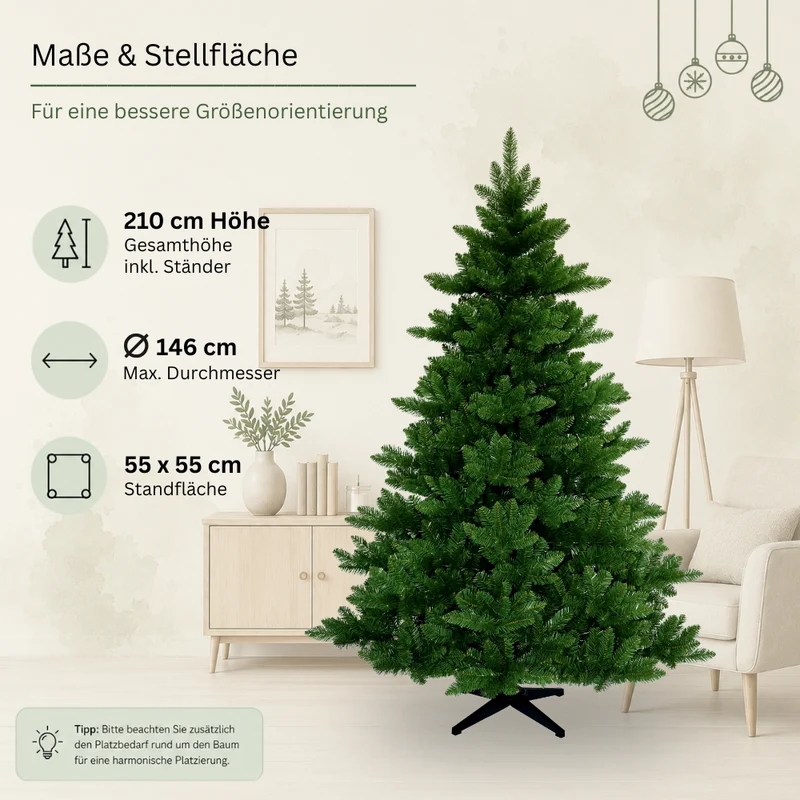 „Spessarttanne Classic“ 210 cm Weihnachtsbaum PVC 19001
