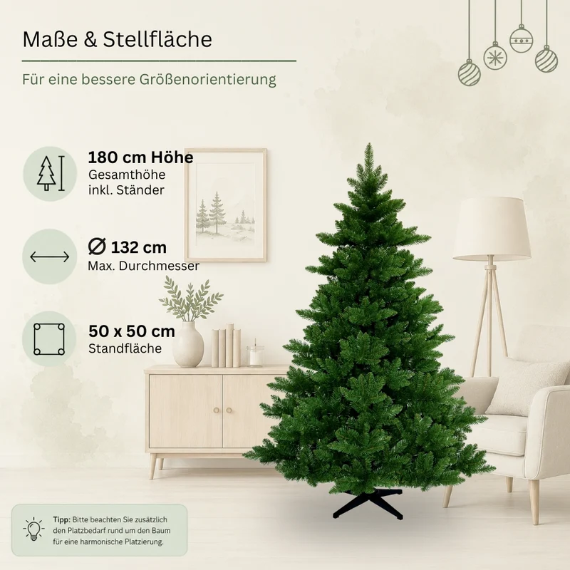 „Spessarttanne Classic“ 180 cm Weihnachtsbaum PVC 19001
