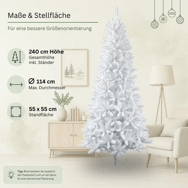 „Snowflake“ 240 cm Weihnachtsbaum PVC 1015