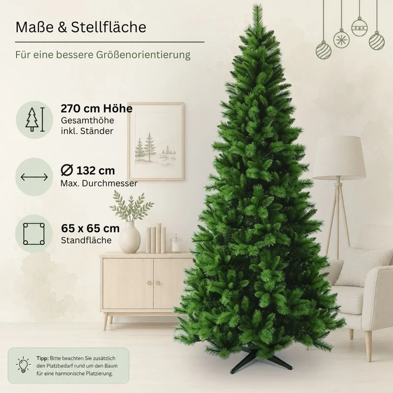 „Colorado-Mix Slim“ 270 cm Weihnachtsbaum PVC 1101 S
