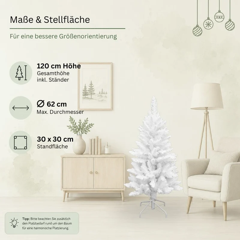 „Snowflake“ 120 cm Weihnachtsbaum PVC 1015