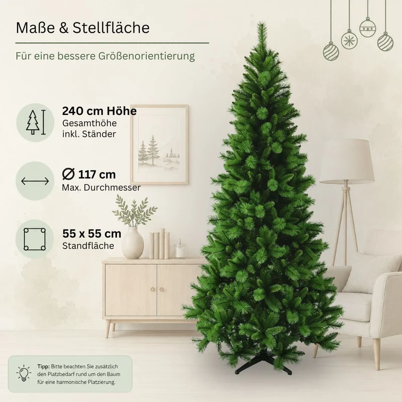 „Colorado-Mix Slim“ 240 cm Weihnachtsbaum PVC 1101 S