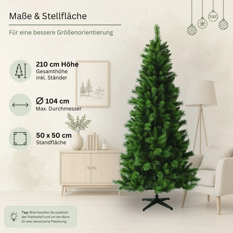 „Colorado-Mix Slim“ 210 cm Weihnachtsbaum PVC 1101 S