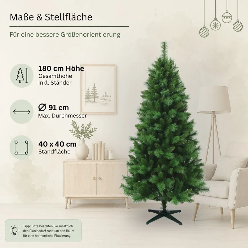 „Colorado-Mix Slim“ 180 cm Weihnachtsbaum PVC 1101 S
