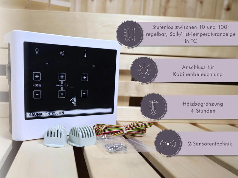 Karibu 11,0 kW Saunaofen Finnisch, inkl. externe Steuerung easy finnish und Steine