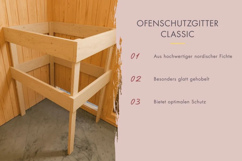 Karibu Saunahaus Caapi 3, inkl. 9 kW Bioofen ext. Steuerung - mit Klarglastür und Fußboden