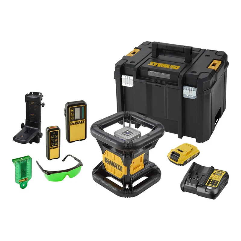 B-Ware DeWalt Rotationslaser 18V Vollautomatischer Laser mit digitalem Neigungs-Modus