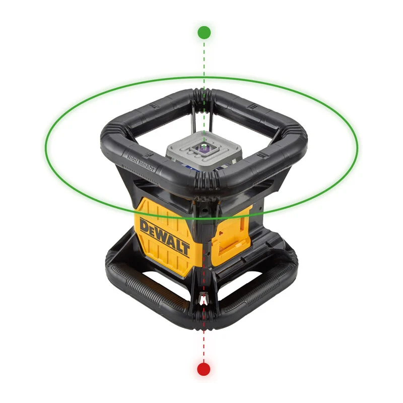 B-Ware DeWalt Rotationslaser 18V Vollautomatischer Laser mit digitalem Neigungs-Modus