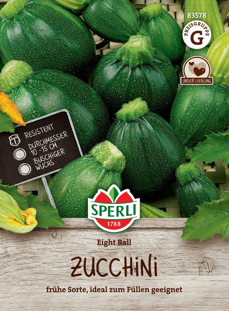 SPERLI Zucchini-Samen 'Eight Ball', F1