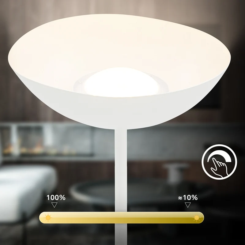 B-Ware Briloner LED-Akku-Stehleuchte Estate Standleuchte Touchdimmer USB-Kabel weiß