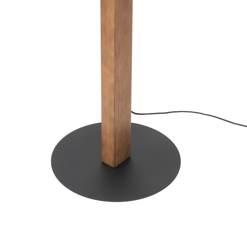 B-Ware LED Holzstehleuchte Teo Standlampe LED Leuchte walnuss 120 cm Touchdimmer