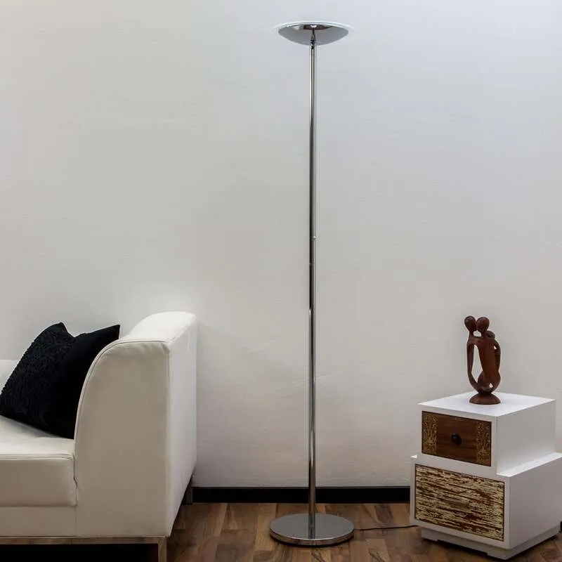 B-Ware Lindby Stehlampe Standlampe LED chrom dimmbar Malea Touchdimmer Wohnzimmer23