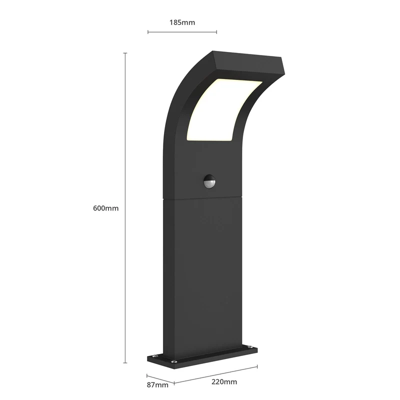 B-Ware Arcchio Wegeleuchte Gartenlampe LED Sensor Bewegungssensor Advik grafitgrau Auße