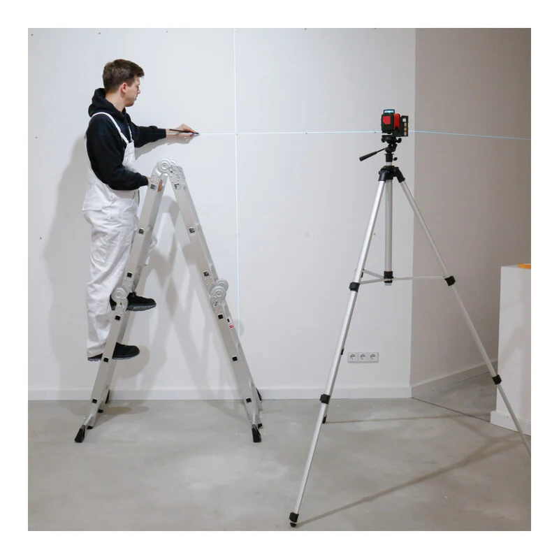 B-Ware STIER Stativ Kamerastativ Aluminium 250cm 3,2kg Tragetasche verstellbar 1/4 Zoll