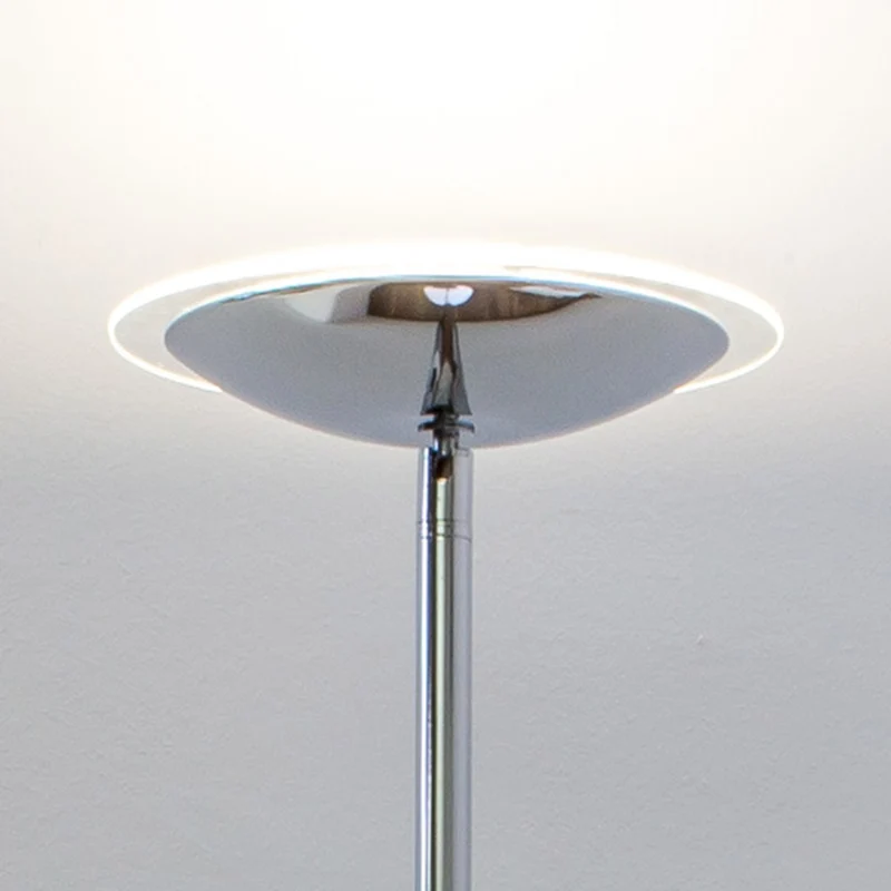 B-Ware Lindby Stehlampe Malea LED dimmbar chromfarben 180cm elegante Leuchte Lampe