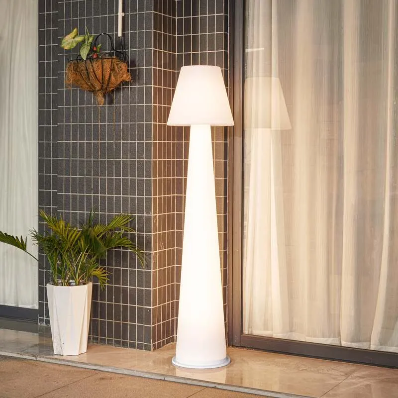 B-Ware Lucande LED-Akku-Terrassenleuchte Gauri dimmbar Gartenlampe schwarz 153cm IP44