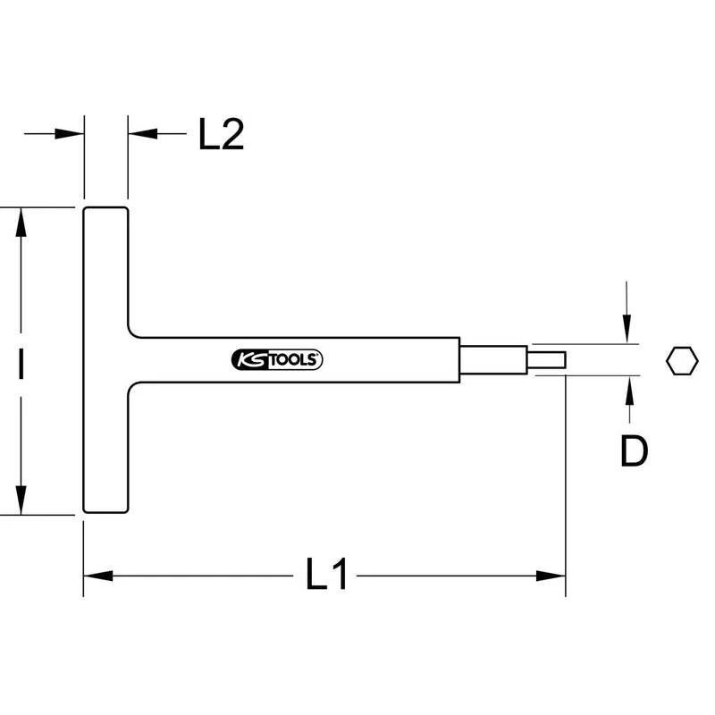 B-Ware KS Tools T-Griff-Innensechskant-Stiftschlüssel Schraubendreher 5mm