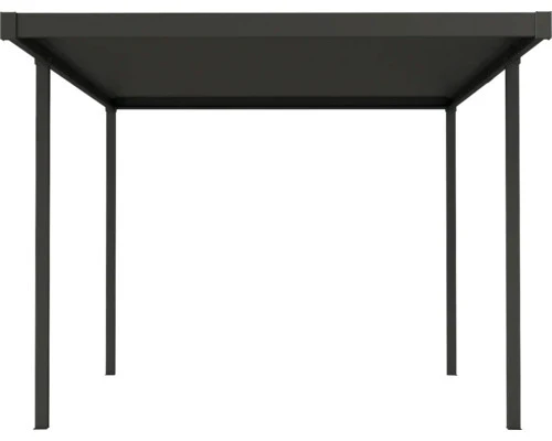 B-Ware Konsta Einzelcarport Flachdach Stahlplatten anthrazit 300x500cm 8x8cm