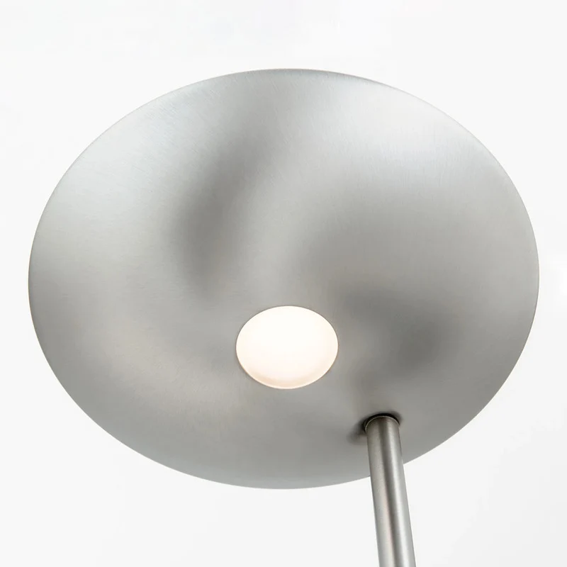 B-Ware Cobra Deckenfluter Stehlampe LED Leselampe Nickel Lampe Leuchte Schalter Dimmbar