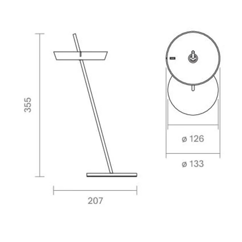 B-Ware Sigor Tischlampe Tischleuchte LED Akku Mahina schwarz Aluminium dimmbar CCT 3986