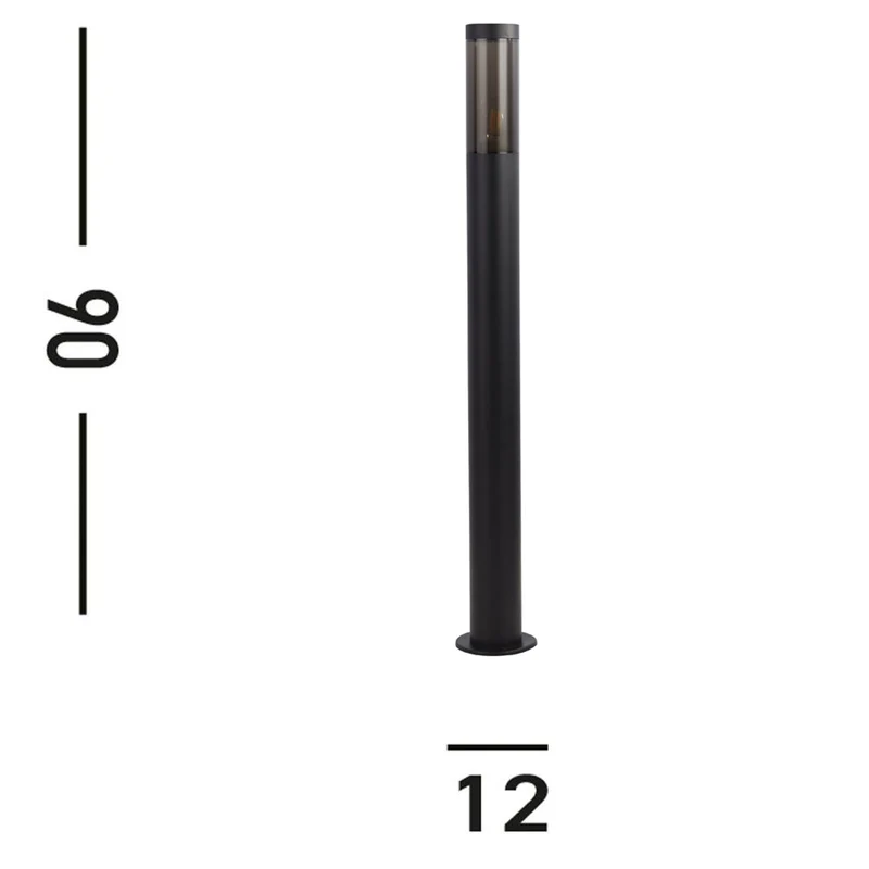 B-Ware Searchligh Wegeleuchte Gartenleuchte Batton IP44 schwarz Metall 90 cm
