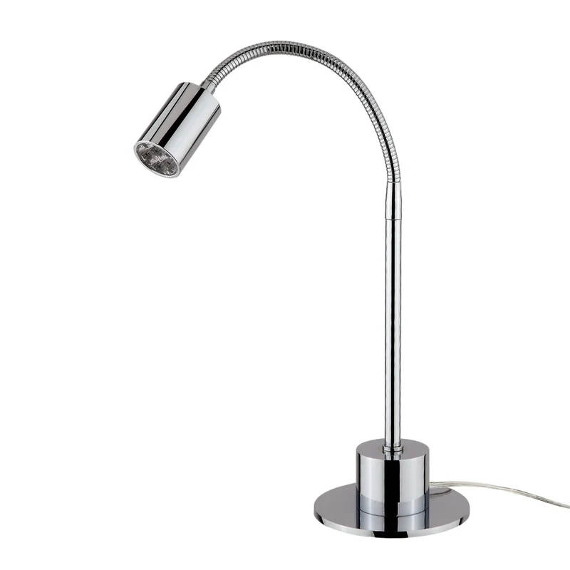 B-Ware Busch Tischleuchte Lampe LED-Tischlampe Karen chrom Metall höhenverstellbar
