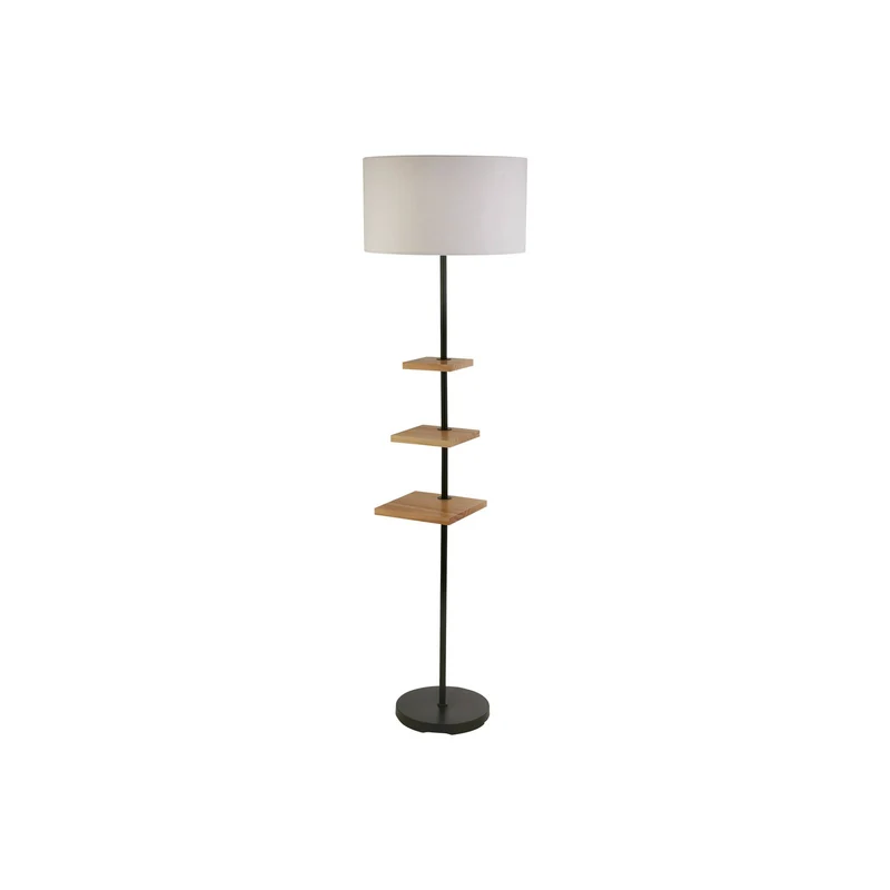 B-Ware Searchlight Stehleuchte Standlampe Norfolk schwarz grau Stahl Textil Schalter