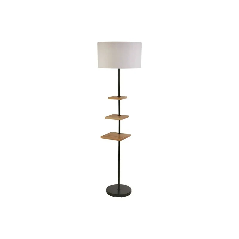 B-Ware Searchlight Stehleuchte Standlampe Norfolk schwarz grau Stahl Textil Schalter