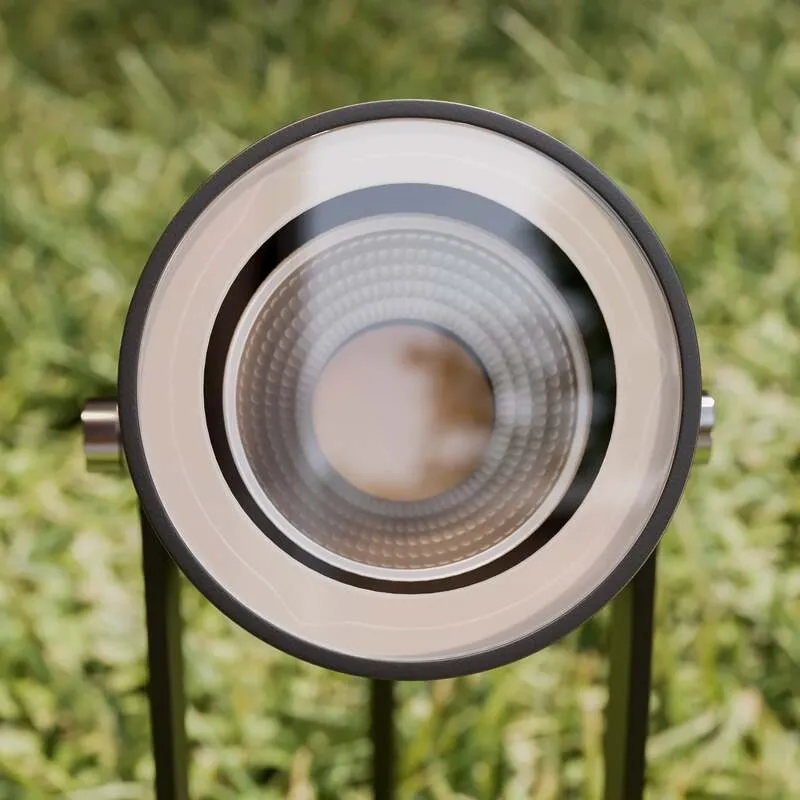 B-Ware Lucande Außenstrahler Galina Gartenleuchte LED Strahler grau IP65 11cm 1x6W