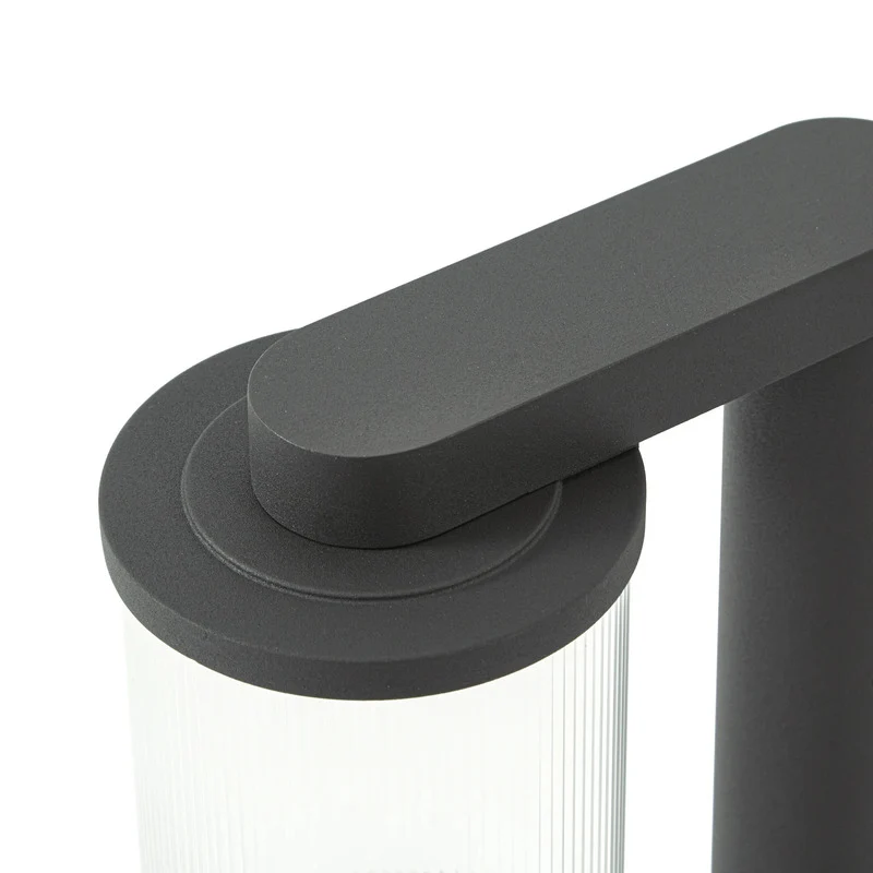 B-Ware Lucande Wegeleuchte Gartenleuchte Beelia LED Aluminium Glas schwarz IP65 90 cm
