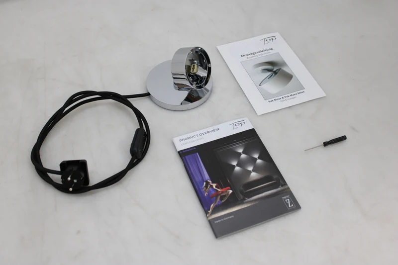 B-Ware Top Light Tischleuchte Tischstrahler Spot Puk Mini Gestell chrom G9 LED Lampe