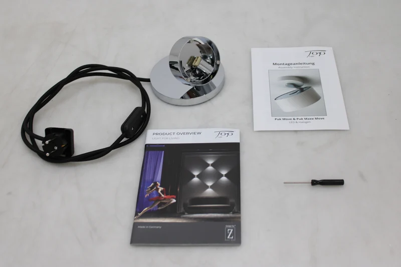 B-Ware Top Light Tischleuchte Tischstrahler Spot Puk Mini Gestell chrom G9 LED Lampe