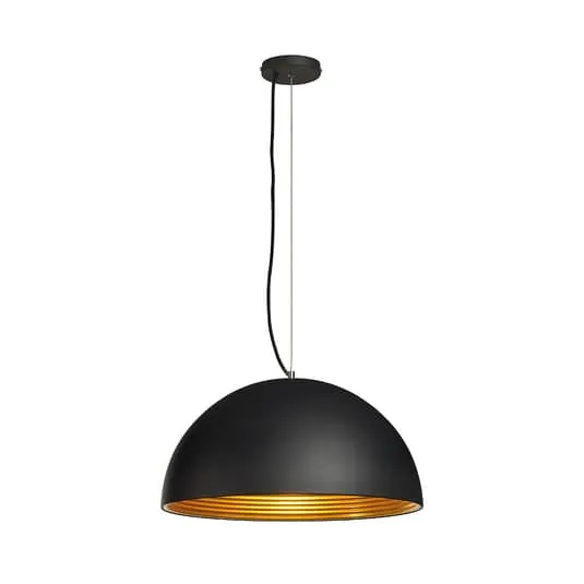 B-Ware SLV Forchini M PD-1 Hängeleuchte Hängeleuchte Lampe Leuchte 40W 50cm schwarz/gol