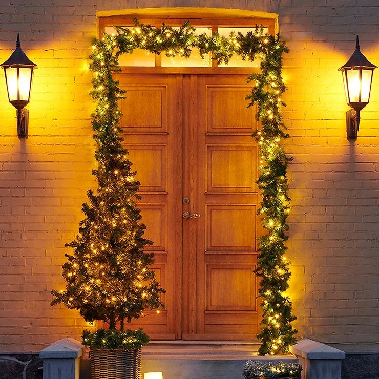 B-Ware Sirius LED-Girlande Anton mit Timer Weihnachtsgirlande Dekogirlande 150 LED grün
