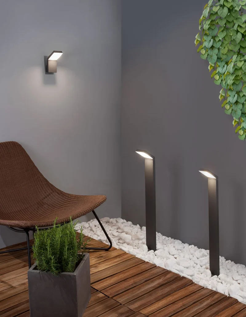 B-Ware Nova Luce Wegeleuchte Wegelampe LED PARK Grau IP54 Aluminium Acryl SIEHE TEXT