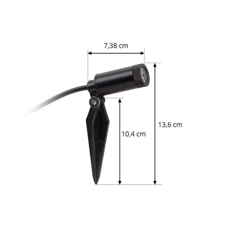 B-Ware Lindby Erdspießleuchte Gartenleuchte LED Außenlampe schwarz Aluminium Set