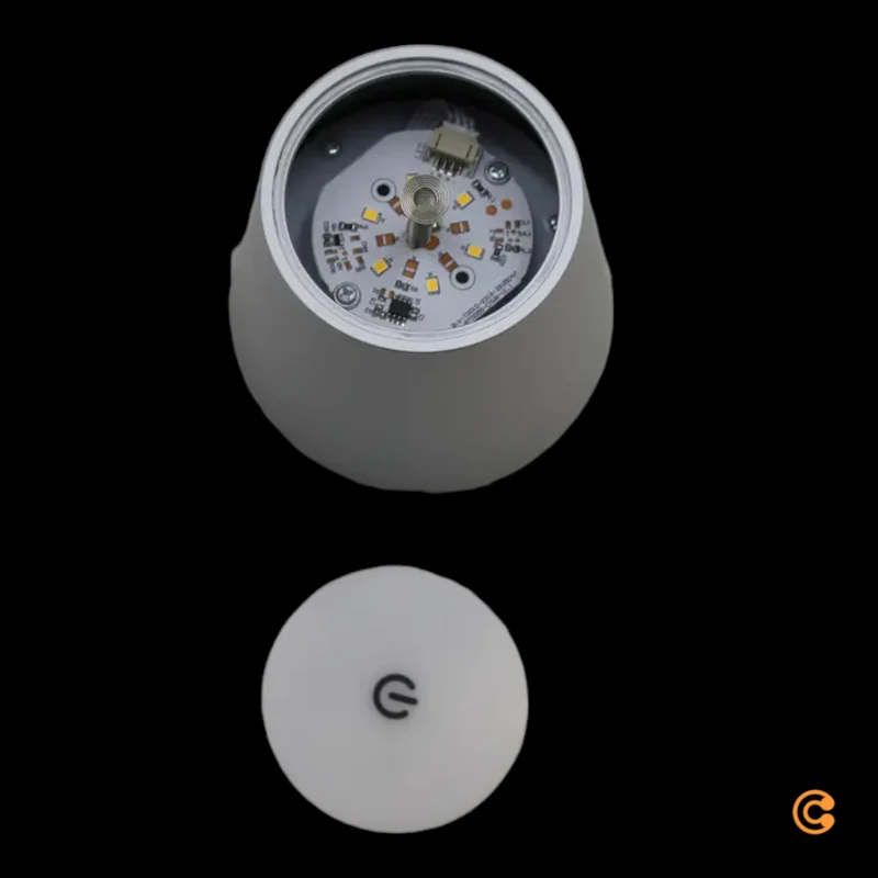 B-Ware Stehleuchte Lampe Lindby Janea LED Akku silber Außenleuchte Szenerie Metall
