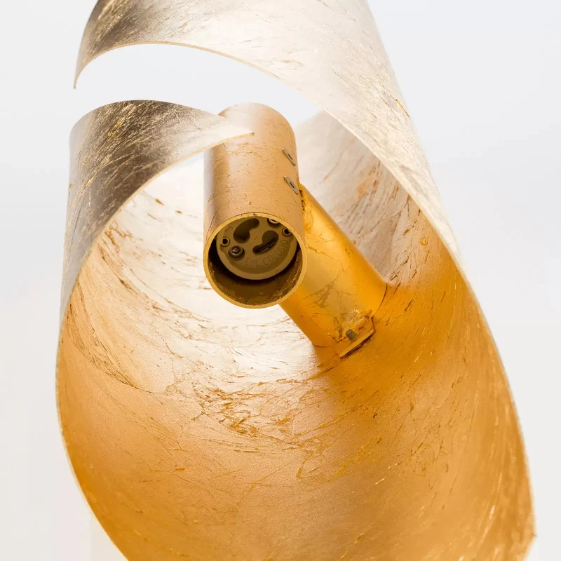 B-Ware Knikerboker Hué Blattgold-Tischleuchte Tischlampe Leuchte Lampe Tischlicht Licht