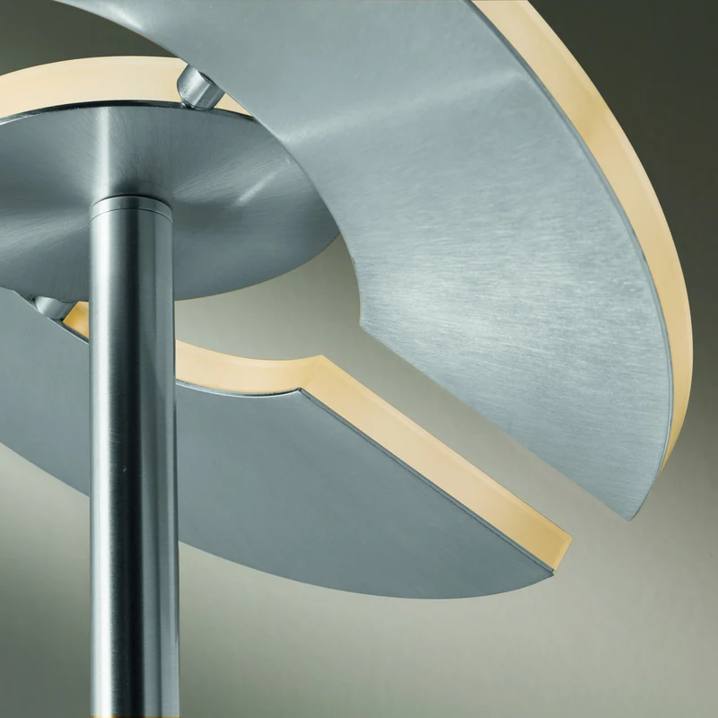 B-Ware Stehleuchte Lampe LED Dent CCT Funktion Dimmer nickel matt chrom Beleuchtungs550