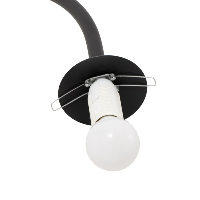 B-Ware Stehleuchte Lampe Nova Glas Metall schwarz weiß Wohnzimmer 155cm E14 LED Leuchte