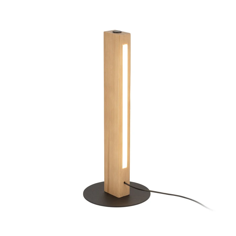 B-Ware Tischleuchte Teo LED-Tischlampe Holzlampe Buche Touchdimmer Holz 42 cm