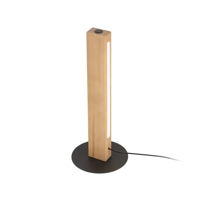 B-Ware Tischleuchte Teo LED-Tischlampe Holzlampe Buche Touchdimmer Holz 42 cm
