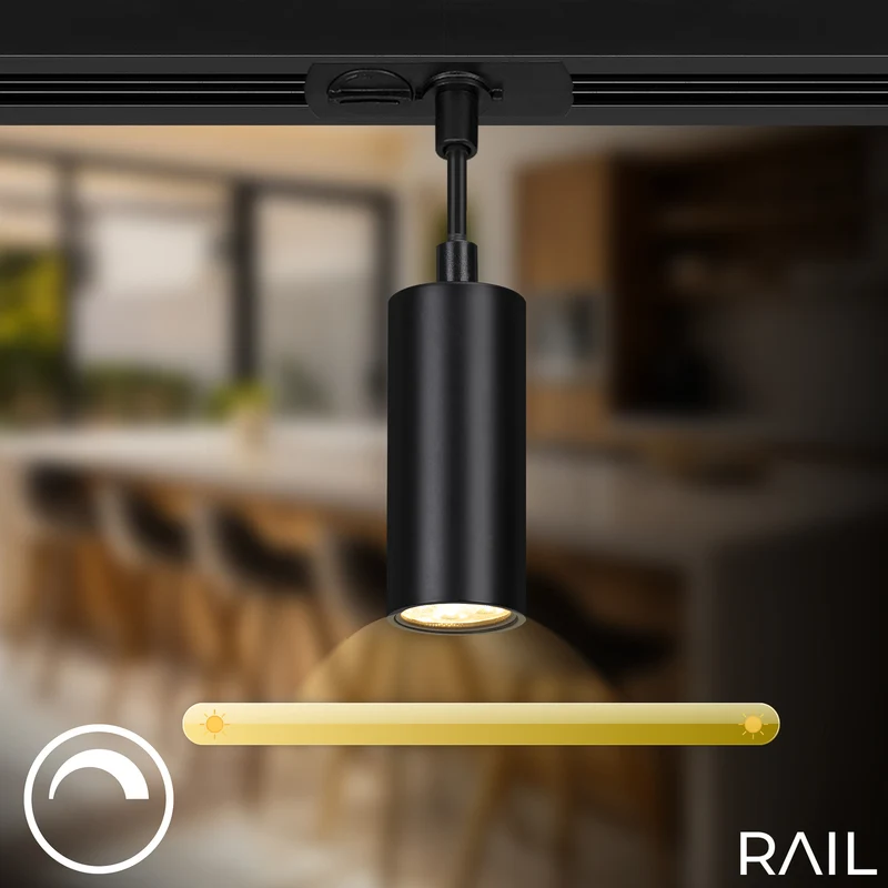 B-Ware Briloner Schienensystem RAIL Stromschiene LED Pendelleuchte schwarz Länge 1,5m