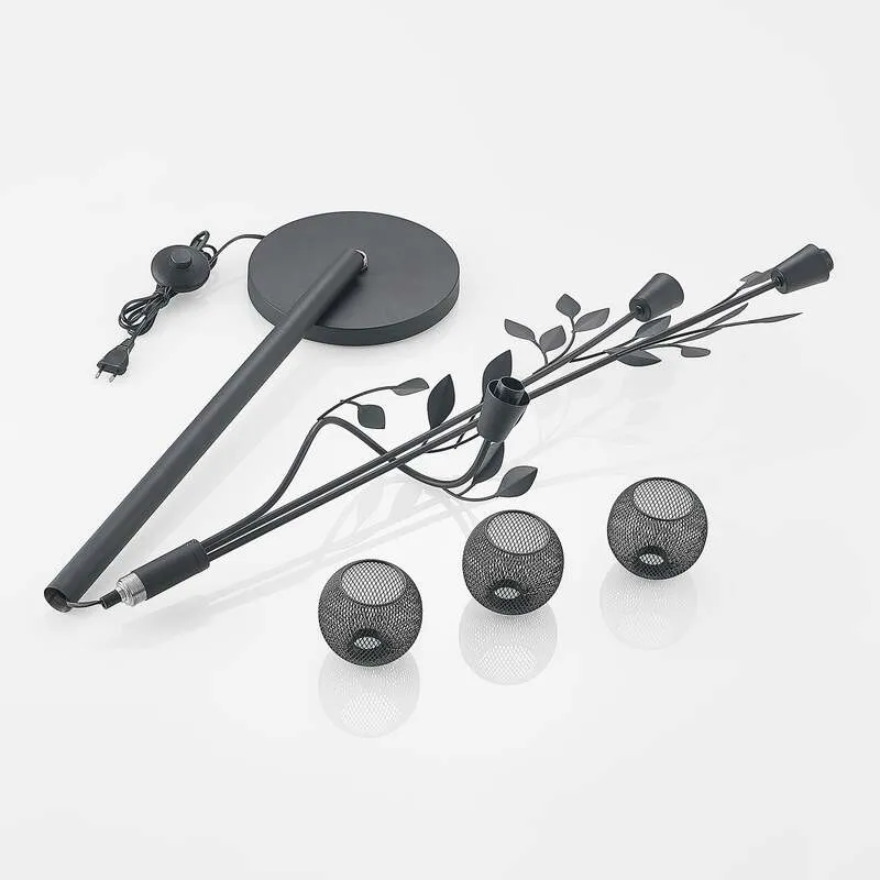 B-Ware Lindby Stehlampe Florentiner Leuchte Kanye LED 3-flg schwarz 160cm Lampe